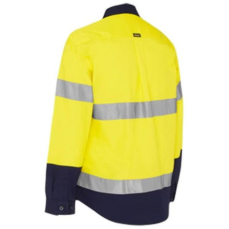 Bisley Taped Two Tone Hi Vis Drill Long Sleeve Maternity Shirt (BLM6456T) - Ace Workwear