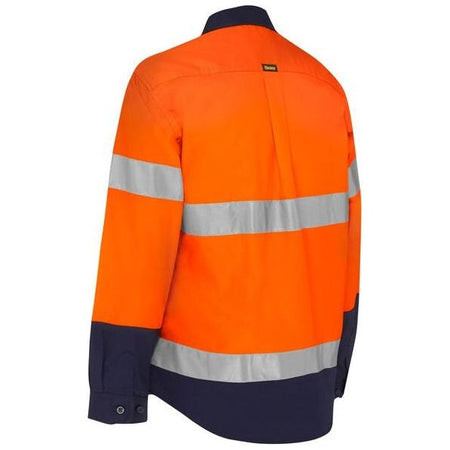 Bisley Taped Two Tone Hi Vis Drill Long Sleeve Maternity Shirt (BLM6456T) - Ace Workwear