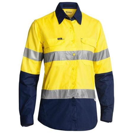 Bisley Womens Taped Hi Vis X Airflow Ripstop Shirt (BL6415T) - Ace Workwear