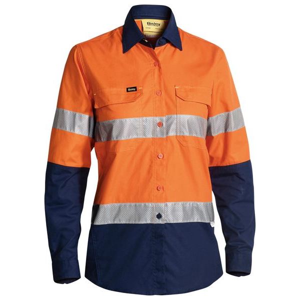 Bisley Womens Taped Hi Vis X Airflow Ripstop Shirt (BL6415T) - Ace Workwear