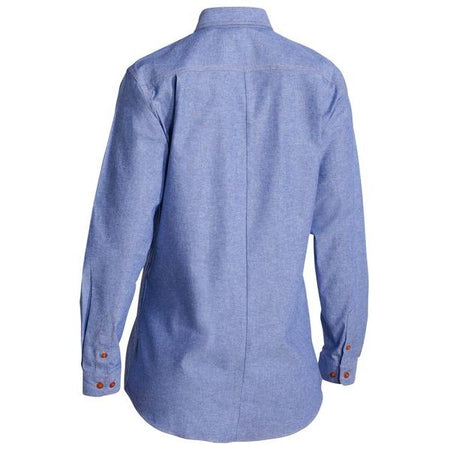 Bisley Ladies Chambray Long Sleeve Shirt (B76407L) - Ace Workwear