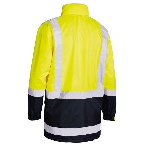 Bisley Taped Two Tone Hi Vis Water Resistant Shell Jacket (BJ6966T) - Ace Workwear