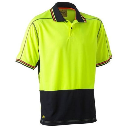 Bisley Two Tone Polyester Mesh Short Sleeve Polo Shirt (BK1219) - Ace Workwear