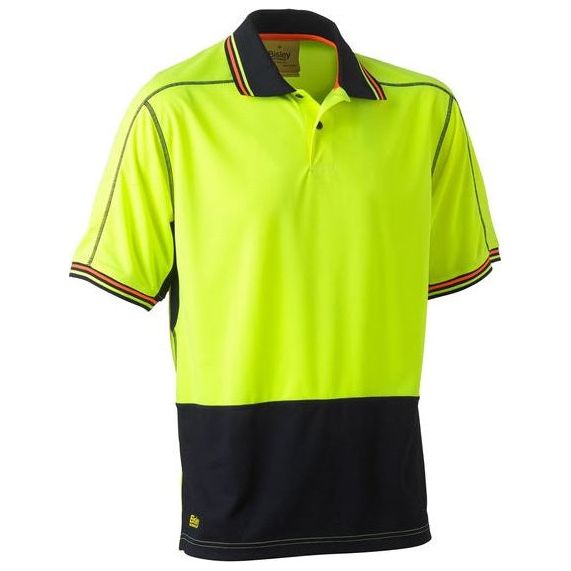 Bisley Two Tone Polyester Mesh Short Sleeve Polo Shirt (BK1219)