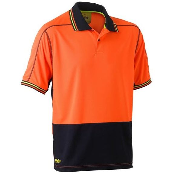 Bisley Two Tone Polyester Mesh Short Sleeve Polo Shirt (BK1219) - Ace Workwear