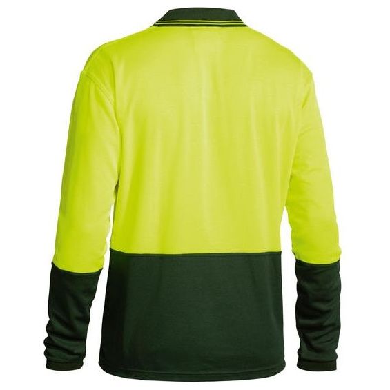 Bisley Two Tone Hi Vis Long Sleeve Polo Shirt (BK6234) - Ace Workwear