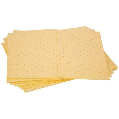 PRATT Yellow Hazchem Absorbent Pad - 300gsm - 10 Packs Of 10 Pads (APY300) Absorbent Pads Refills Pratt - Ace Workwear