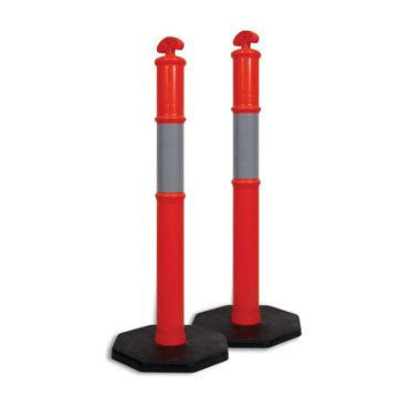 Pro Choice Orange Hi Vis Bollard and Base - (Pack of 3) Bollards ProChoice - Ace Workwear