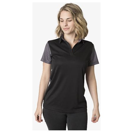 Beseen Ladies Sublimated Striped Sleeves Polo (BKP600L) Polos with Designs, signprice Beseen - Ace Workwear