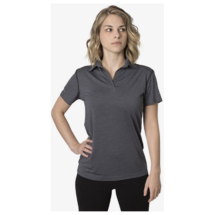 Beseen Ladies Charcoal Heather Polo (BKP700L) Plain Polos, signprice Beseen - Ace Workwear