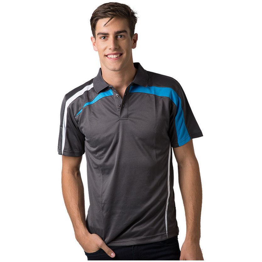 Beseen Mens Contrast Side & Shoulder Panel Polo (BSP2014) Polos with Designs, signprice Beseen - Ace Workwear