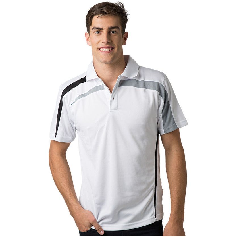 Beseen Mens Contrast Side & Shoulder Panel Polo (BSP2014) Polos with Designs, signprice Beseen - Ace Workwear