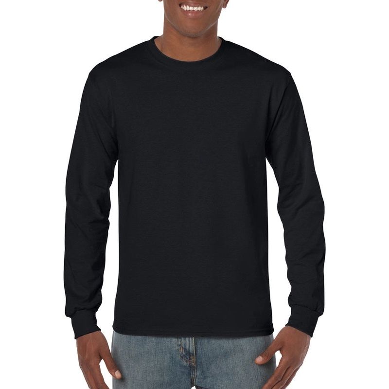 Gildan Men's Heavy Cotton Long Sleeve T-Shirt (5400) Plain T-Shirt (Tees), signprice Gildan - Ace Workwear