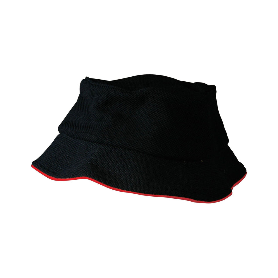 Pique Mesh With Sandwich Bucket Hat - Pack of 25 Bucket Hat, signprice Winning Spirit - Ace Workwear