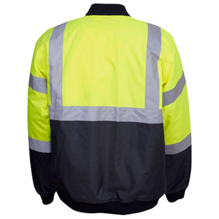 Hi Vis Day/Night Flying Jacket With Reflective Tape (J83) Hi Vis Cold & Wet Wear Jackets & Pants Blue Whale - Ace Workwear