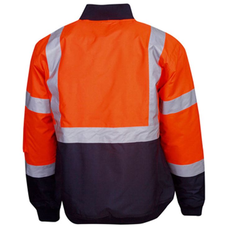 Hi Vis Day/Night Flying Jacket With Reflective Tape (J83) Hi Vis Cold & Wet Wear Jackets & Pants Blue Whale - Ace Workwear