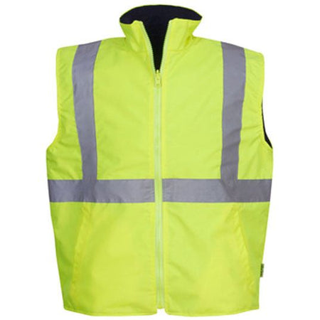 Hi Vis Day/Night Reversible Vest (J82) Hi Vis Winter Vest Blue Whale - Ace Workwear