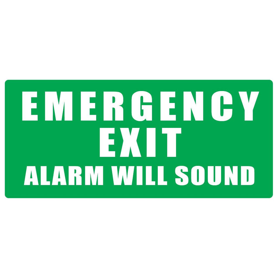 Emergency Exit - Alarm will sound (Pack of 10) Fire Safety Sign, signprice FFA - Ace Workwear