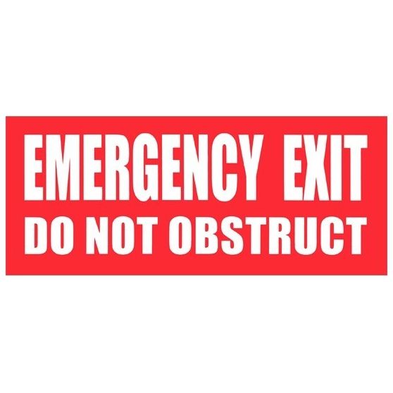 Emergency Exit - Do Not Obstruct (Pack of 10) Fire Safety Sign, signprice FFA - Ace Workwear