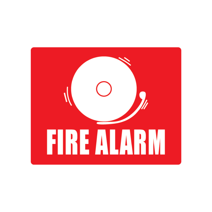 Fire Alarm with BELL 250mm x 200mm (Pack of 10) Fire Safety Sign, signprice FFA - Ace Workwear