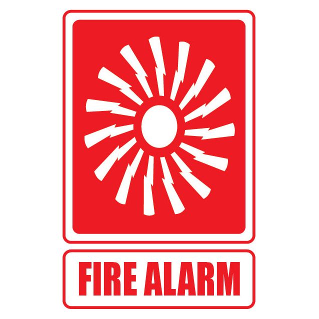 Fire Alarm 155mm x 230mm - (Pack of 10) Fire Safety Sign, signprice FFA - Ace Workwear