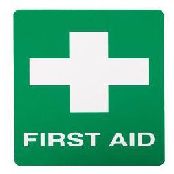 First Aid Sign for Vehicle (Self Adhesive) 100mm x 100mm - (Pack of 10) Fire Safety Sign, signprice FFA - Ace Workwear