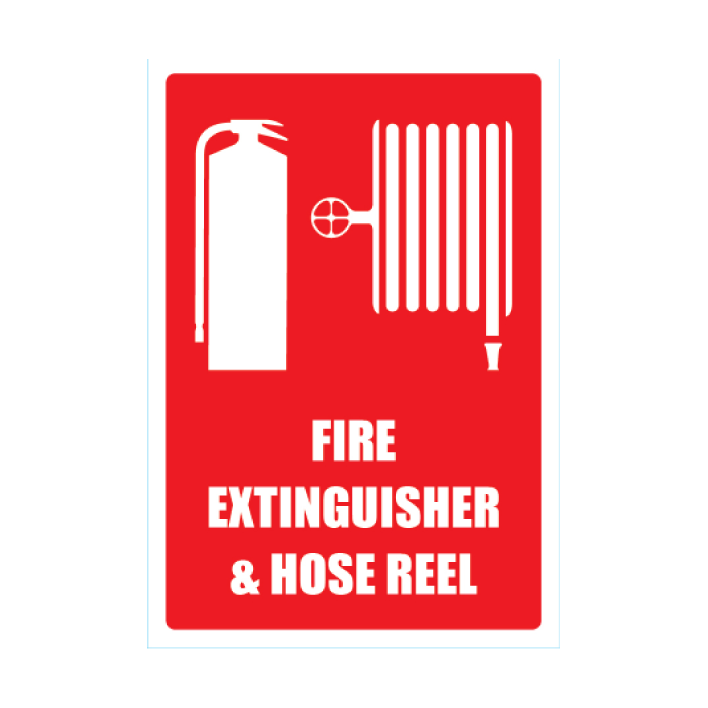 Fire Extinguisher & Hose Reel Sign (Large) 220mm x 320mm - (Pack of 10) Fire Safety Sign, signprice FFA - Ace Workwear