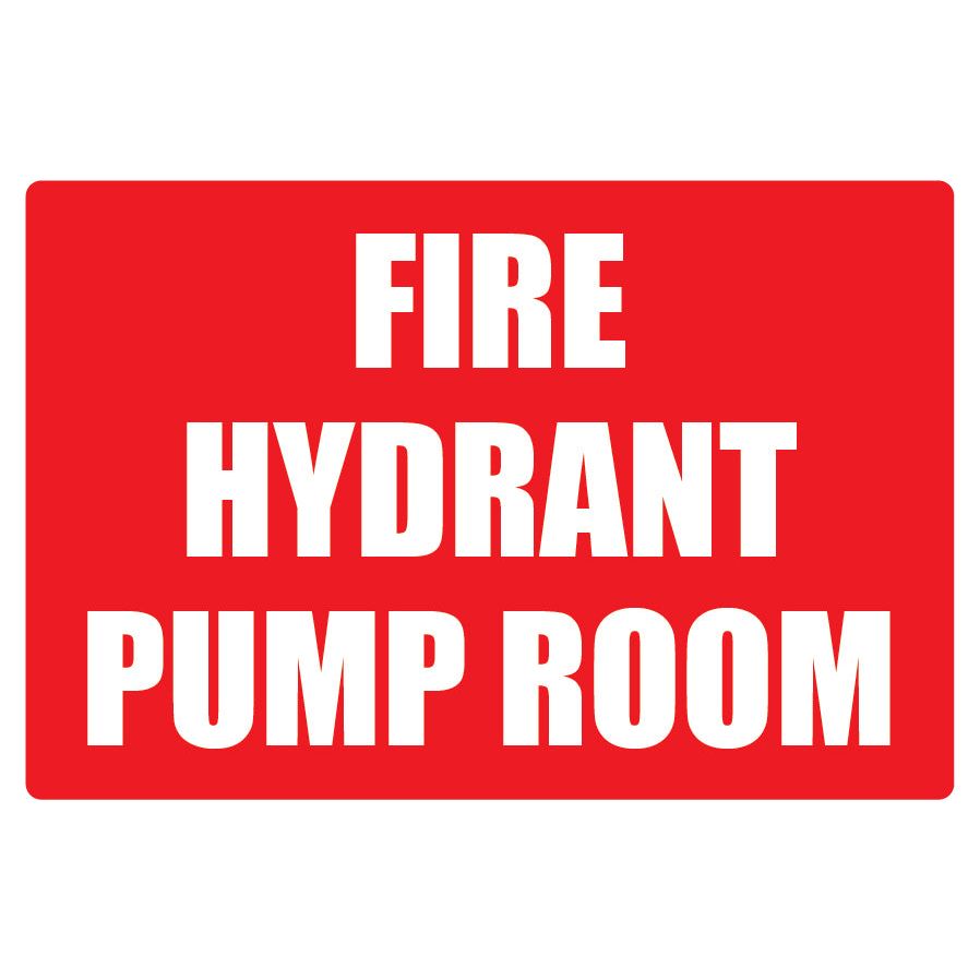 Fire Hydrant Pump Room Sign (Large) 220mm x 320mm - (Pack of 10) Fire Safety Sign, signprice FFA - Ace Workwear