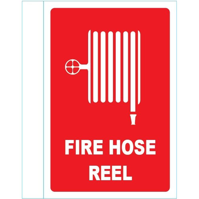 Fire Hose Reel Angled Location Sign (Metal) 155mm x 230mm - (Pack of 5) Fire Safety Sign, signprice FFA - Ace Workwear