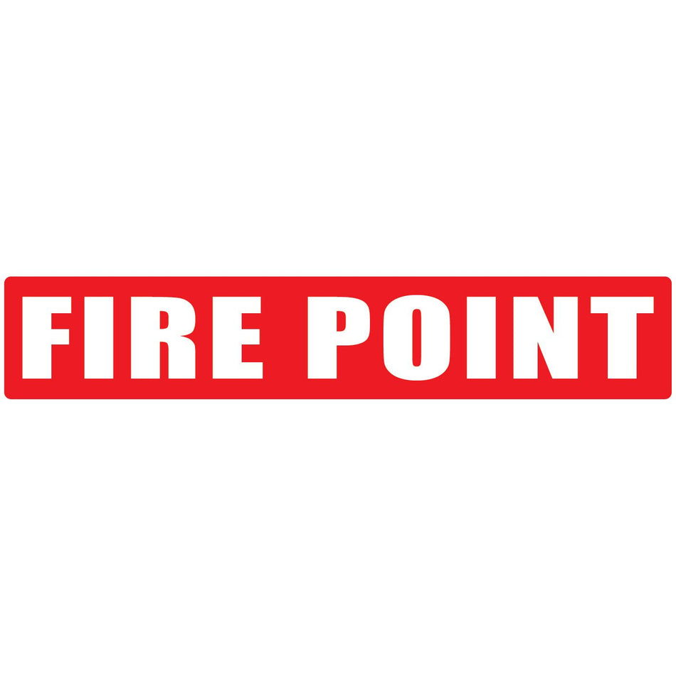 Fire Point Red Strip 500mm x 100mm - (Pack of 10) Fire Safety Sign, signprice FFA - Ace Workwear