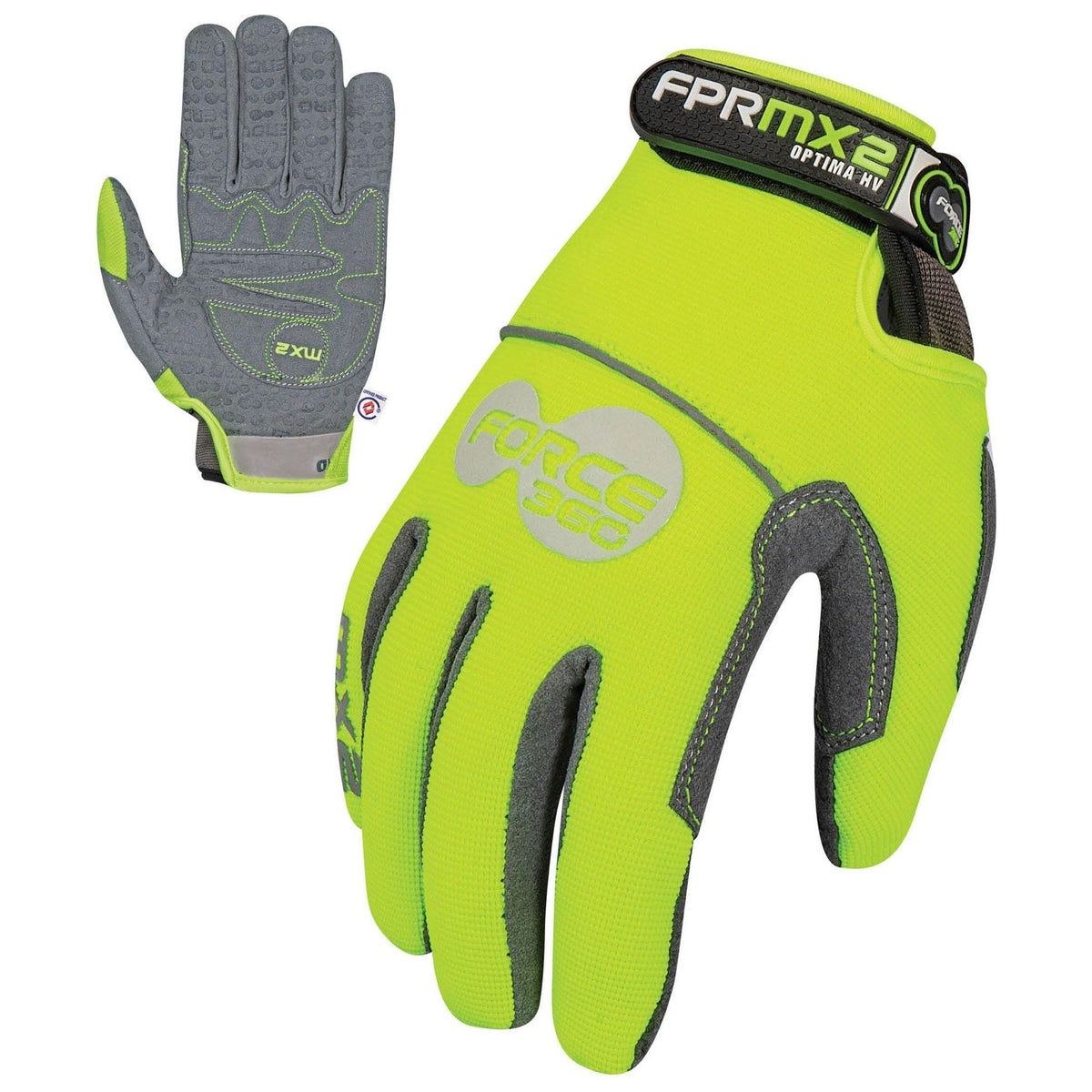 Force 360 Optima Hi-Vis Mechanics Glove (Carton of 72) (GFRPMX2) Mechanics Gloves Force 360 - Ace Workwear