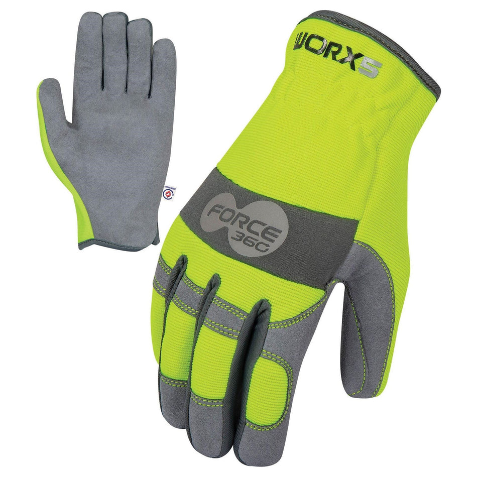 Force 360 Original Fast Fit Hi-Vis Mechanics Glove (Pack of 12) (GWORX) Mechanics Gloves Force 360 - Ace Workwear