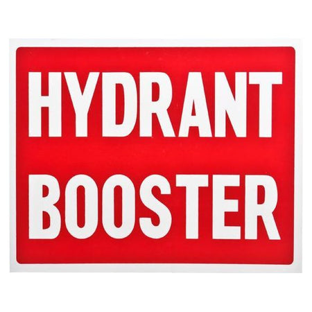 Hydrant Booster Sign (Large) 225mm x 300mm - (Pack of 10) Fire Safety Sign, signprice FFA - Ace Workwear