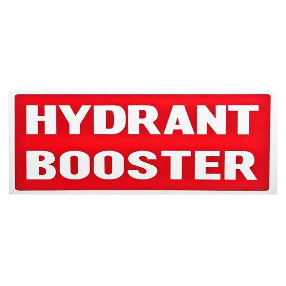 Hydrant Booster Sign (Small) 300mm x 100mm - (Pack of 10) Fire Safety Sign, signprice FFA - Ace Workwear