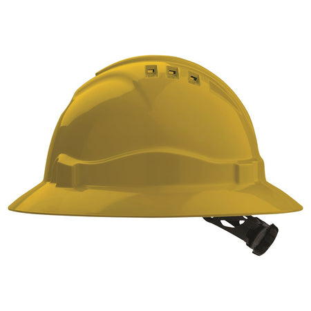 Pro Choice V6 Hard Hat Vented Full Brim Ratchet Harness (HHV6FB) Hard Hats ProChoice - Ace Workwear