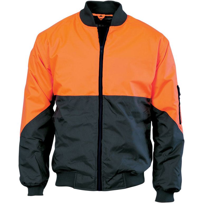 DNC Hi Vis Two Tone Day Bomber Jacket (3761) Hi Vis Cold & Wet Wear Jackets & Pants DNC Workwear - Ace Workwear