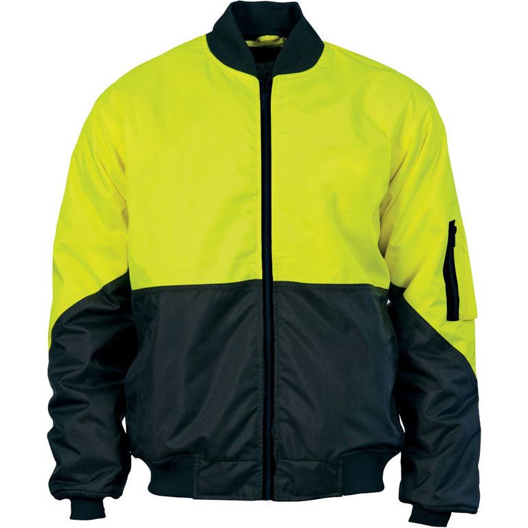 DNC Hi Vis Two Tone Day Bomber Jacket (3761) Hi Vis Cold & Wet Wear Jackets & Pants DNC Workwear - Ace Workwear