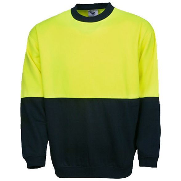 Hi Vis Fleecy Sweat Crew Neck (F81) Hi Vis Jumpers Blue Whale - Ace Workwear