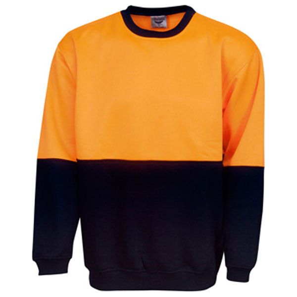 Hi Vis Fleecy Sweat Crew Neck (F81) Hi Vis Jumpers Blue Whale - Ace Workwear