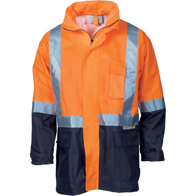 DNC Hi Vis Light Weight Rain Jacket with 3M Reflective Tape (3879) Hi Vis Cold & Wet Wear Jackets & Pants DNC Workwear - Ace Workwear