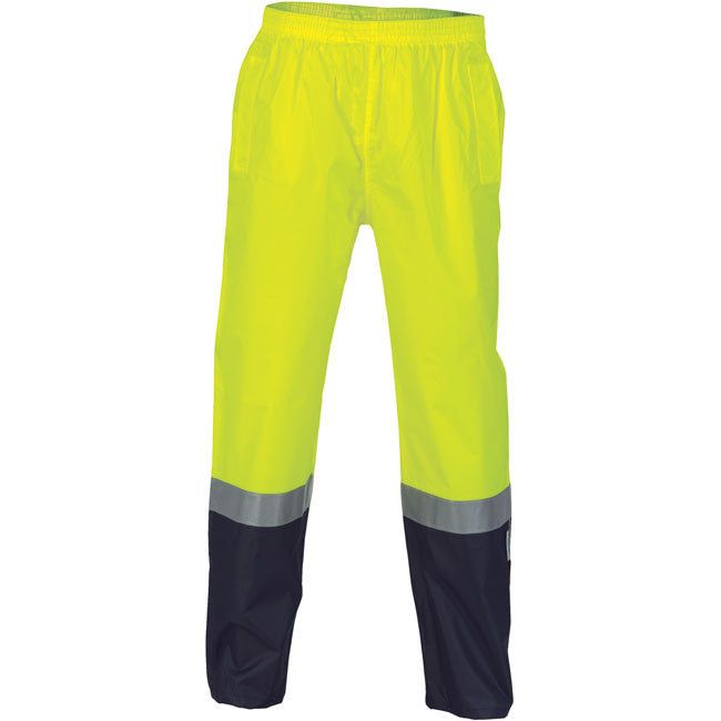 DNC Hi Vis Light Weight Rain Pants with 3M Reflective Tape (3880) Hi Vis Cold & Wet Wear Jackets & Pants DNC Workwear - Ace Workwear