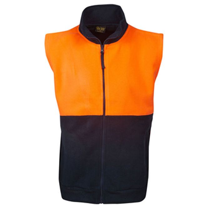 Hi Vis Polar Fleece Vest (F84) Hi Vis Winter Vest Blue Whale - Ace Workwear