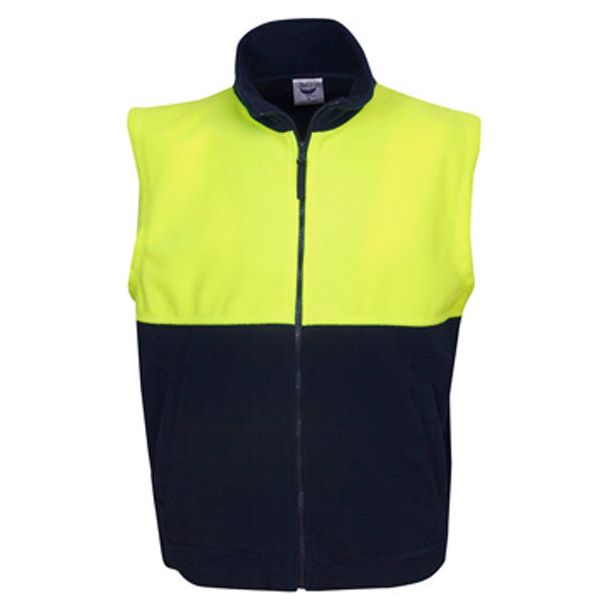 Hi Vis Polar Fleece Vest (F84) Hi Vis Winter Vest Blue Whale - Ace Workwear