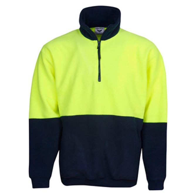 Hi Vis Polar Fleece (F83) Hi Vis Half Zip Jumpers Blue Whale - Ace Workwear