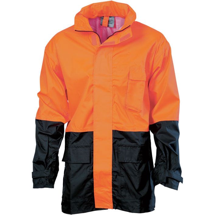 DNC Hi Vis Light Weight Rain Jacket (3877) Hi Vis Cold & Wet Wear Jackets & Pants DNC Workwear - Ace Workwear