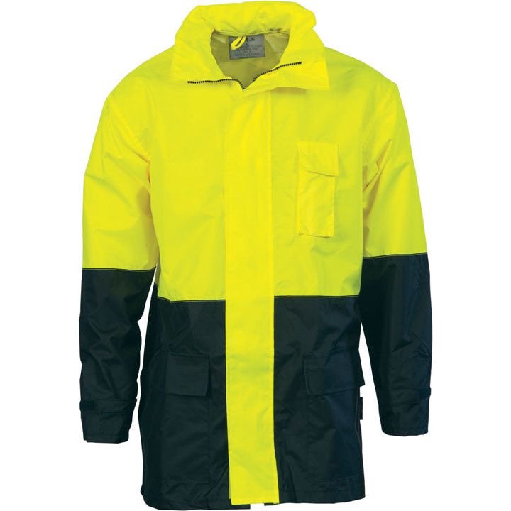 DNC Hi Vis Light Weight Rain Jacket (3877) Hi Vis Cold & Wet Wear Jackets & Pants DNC Workwear - Ace Workwear