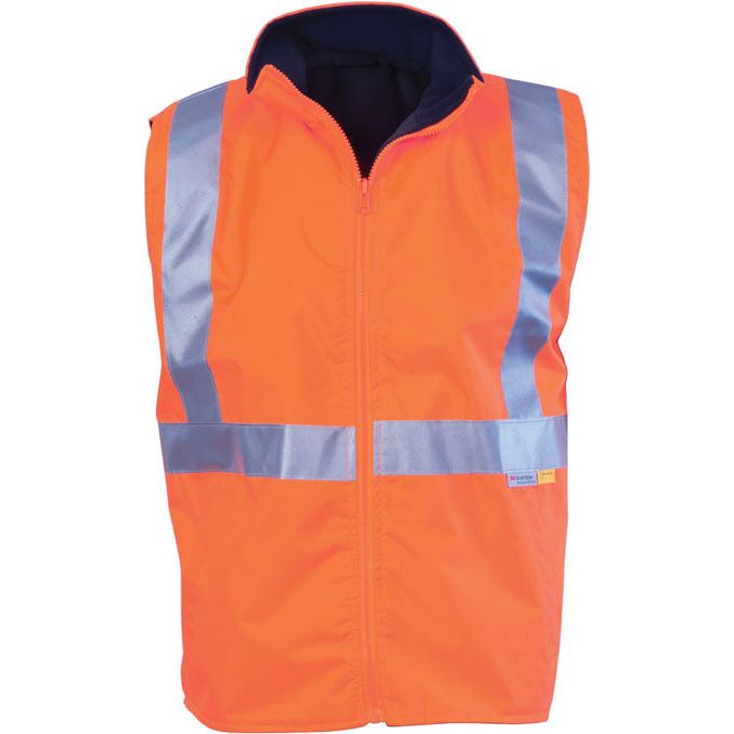 DNC Hi Vis Reversible Vest with 3M Reflective Tape (3865) Hi Vis Winter Vest DNC Workwear - Ace Workwear