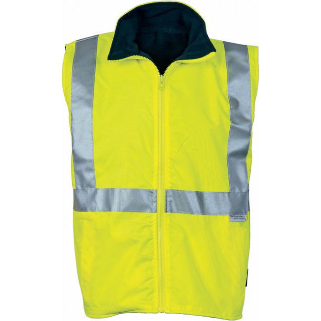 DNC Hi Vis Reversible Vest with 3M Reflective Tape (3865) Hi Vis Winter Vest DNC Workwear - Ace Workwear