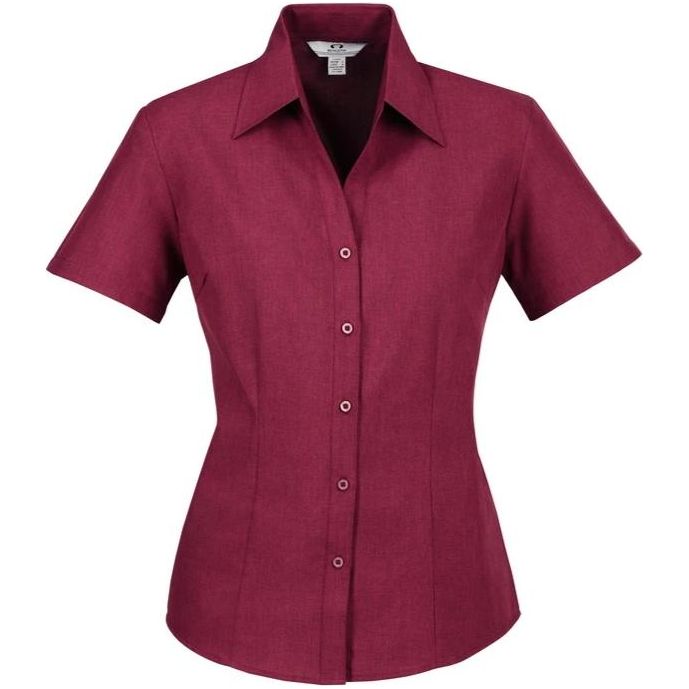 Biz Collection Ladies Plain Oasis Short Sleeve Shirt (LB3601) Ladies Shirts Biz Collection - Ace Workwear