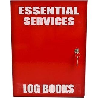 Essential Services Log Book Cabinet (Metal) with 003 Locked & Keys (155mm x 315mm x 385mm) Cabinets and Covers, signprice FFA - Ace Workwear